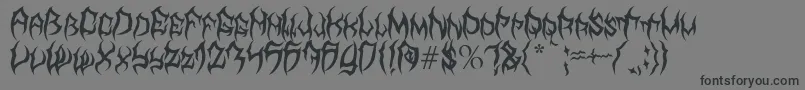 Fonte MbTyrant – fontes pretas em um fundo cinza