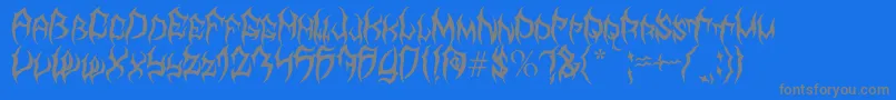 MbTyrant Font – Gray Fonts on Blue Background