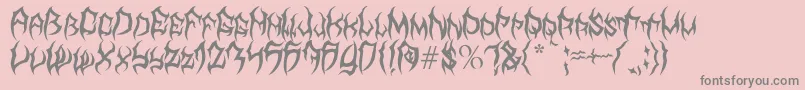 MbTyrant Font – Gray Fonts on Pink Background