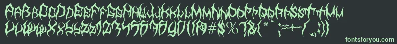 MbTyrant Font – Green Fonts on Black Background