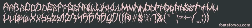 Fonte MbTyrant – fontes rosa em um fundo preto
