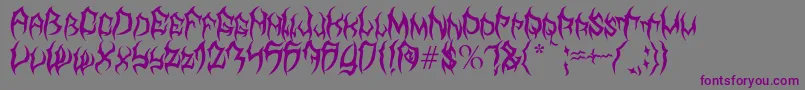 MbTyrant Font – Purple Fonts on Gray Background