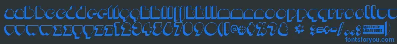 Misirlod1 Font – Blue Fonts on Black Background