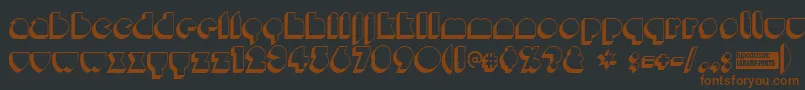 Misirlod1 Font – Brown Fonts on Black Background