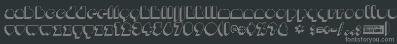 フォントMisirlod1 – 黒い背景に灰色の文字