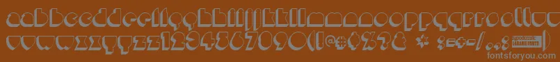 フォントMisirlod1 – 茶色の背景に灰色の文字
