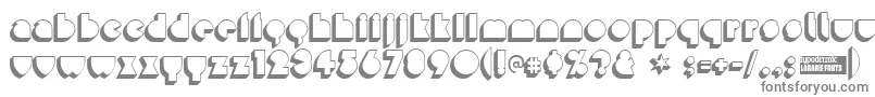 フォントMisirlod1 – 白い背景に灰色の文字