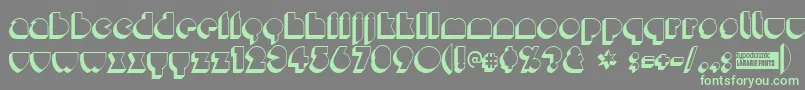 Misirlod1 Font – Green Fonts on Gray Background