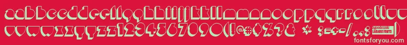 Misirlod1 Font – Green Fonts on Red Background