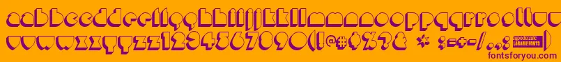 Misirlod1 Font – Purple Fonts on Orange Background