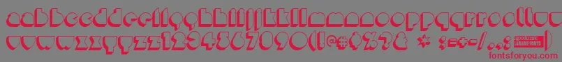 Misirlod1 Font – Red Fonts on Gray Background