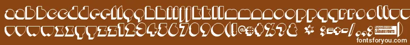 フォントMisirlod1 – 茶色の背景に白い文字