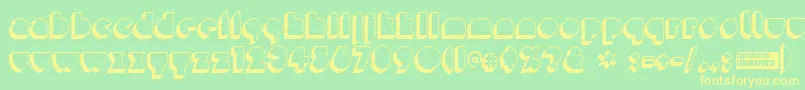 Misirlod1 Font – Yellow Fonts on Green Background