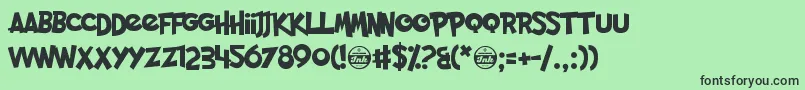PocketMonk Font – Black Fonts on Green Background