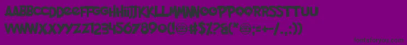 Czcionka PocketMonk – czarne czcionki na fioletowym tle