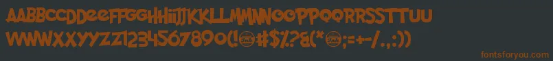 Шрифт PocketMonk – коричневые шрифты на чёрном фоне