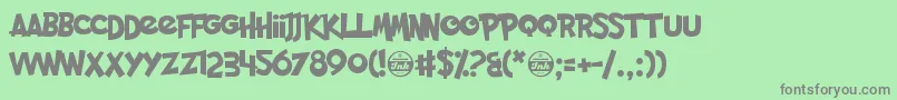 PocketMonk Font – Gray Fonts on Green Background