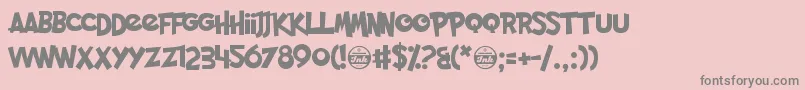 PocketMonk Font – Gray Fonts on Pink Background