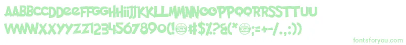 PocketMonk Font – Green Fonts on White Background