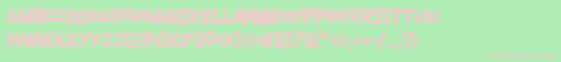 PocketMonk Font – Pink Fonts on Green Background
