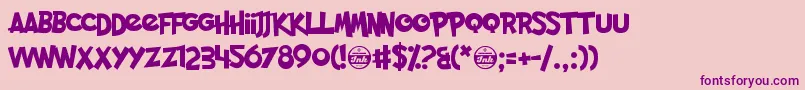 PocketMonk Font – Purple Fonts on Pink Background