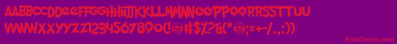 Подробнее о шрифте PocketMonk Шрифт PocketMonk – красные шрифты на фиолетовом фоне