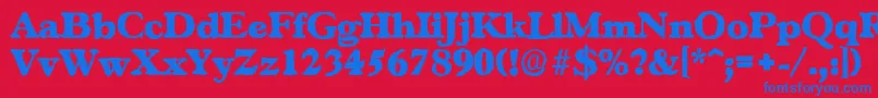 GascogneantiqueHeavyRegular Font – Blue Fonts on Red Background