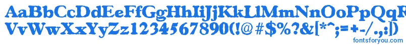 GascogneantiqueHeavyRegular Font – Blue Fonts on White Background