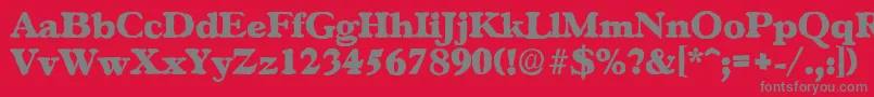 GascogneantiqueHeavyRegular Font – Gray Fonts on Red Background