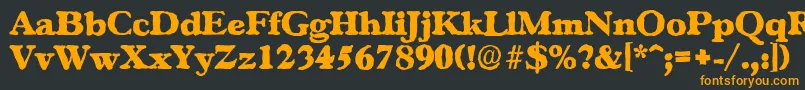 GascogneantiqueHeavyRegular Font – Orange Fonts on Black Background