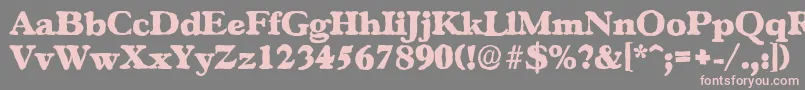 GascogneantiqueHeavyRegular Font – Pink Fonts on Gray Background