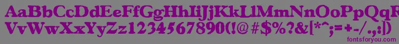 GascogneantiqueHeavyRegular Font – Purple Fonts on Gray Background