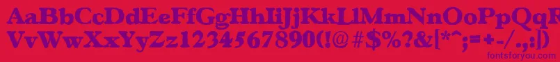 GascogneantiqueHeavyRegular Font – Purple Fonts on Red Background