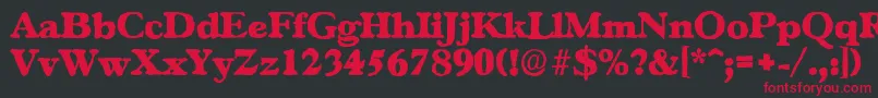 GascogneantiqueHeavyRegular Font – Red Fonts on Black Background