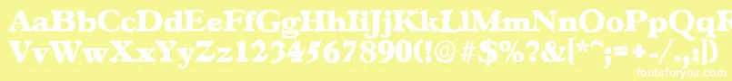 GascogneantiqueHeavyRegular Font – White Fonts on Yellow Background