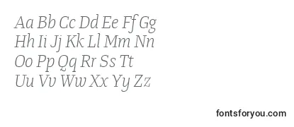 TangerserifnarrowulLightitalic Font