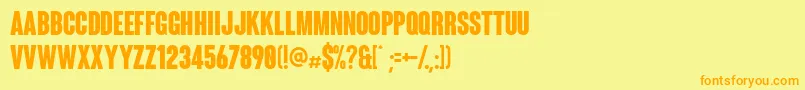 Coluna Font – Orange Fonts on Yellow Background