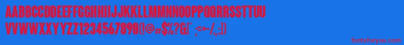 Coluna Font – Red Fonts on Blue Background