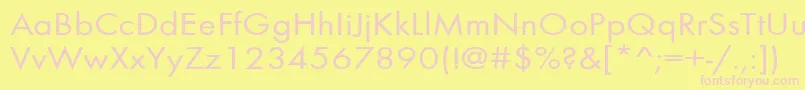 BelmarextNorma Font – Pink Fonts on Yellow Background