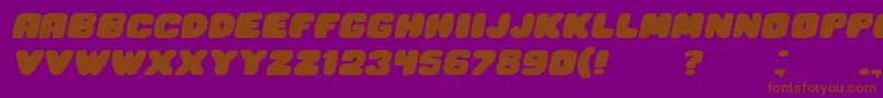 Шрифт HesitationItalic – коричневые шрифты на фиолетовом фоне