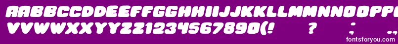 Шрифт HesitationItalic – белые шрифты на фиолетовом фоне
