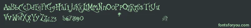 GingerbreadHouse Font – Green Fonts on Black Background