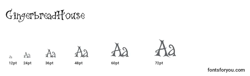 GingerbreadHouse Font Sizes