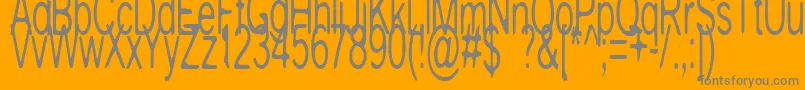 PaleAlePurveyor-Schriftart – Graue Schriften auf orangefarbenem Hintergrund