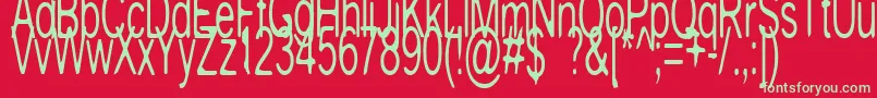 PaleAlePurveyor Font – Green Fonts on Red Background