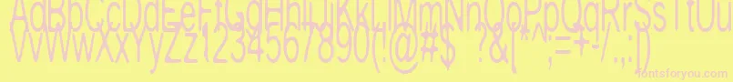 PaleAlePurveyor Font – Pink Fonts on Yellow Background