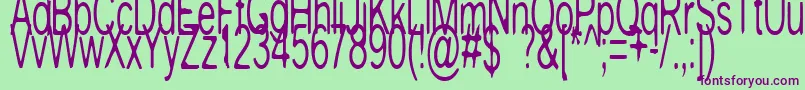 PaleAlePurveyor Font – Purple Fonts on Green Background