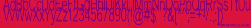 PaleAlePurveyor Font – Purple Fonts on Red Background