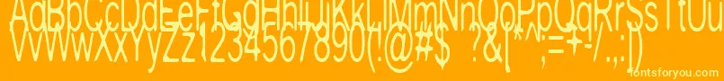 PaleAlePurveyor-Schriftart – Gelbe Schriften auf orangefarbenem Hintergrund