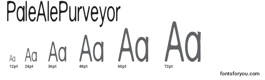 Размеры шрифта PaleAlePurveyor